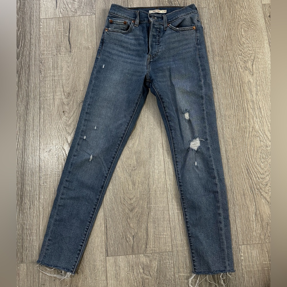 Levi's Women's Distressed Blue Jeans